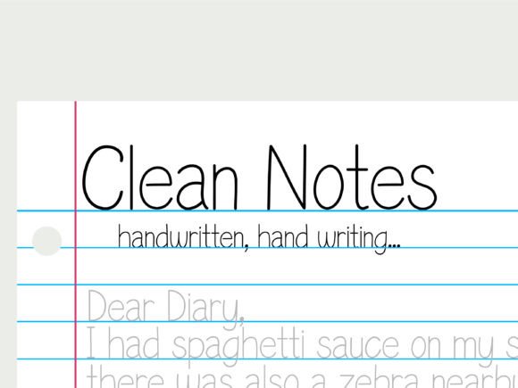 Clean Notes: The Handwritten Font for Clear, Beautiful Typography