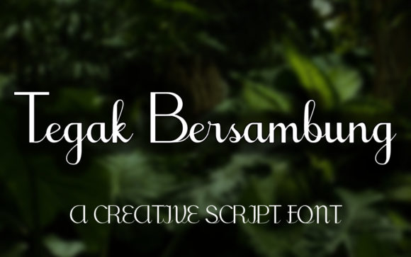 Tegak Bersambung: A Flowing Script Font for Dynamic Branding