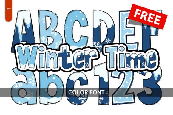 Winter Time: A Playful Color Font for Creative Projects